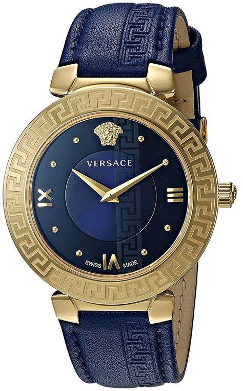 versace women's swiss made automatic leather strap watch|Versace Watches for Women .